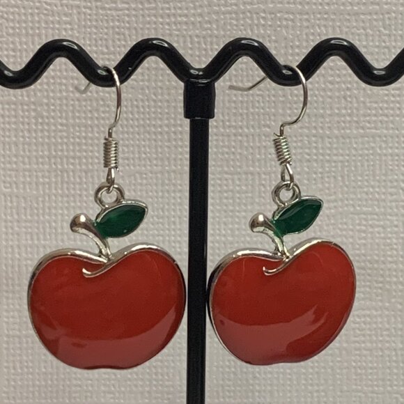 Apple Earring, Teacher Earring, Fruit Earring, Teacher Appreciation Gift, Gift - Picture 5 of 5